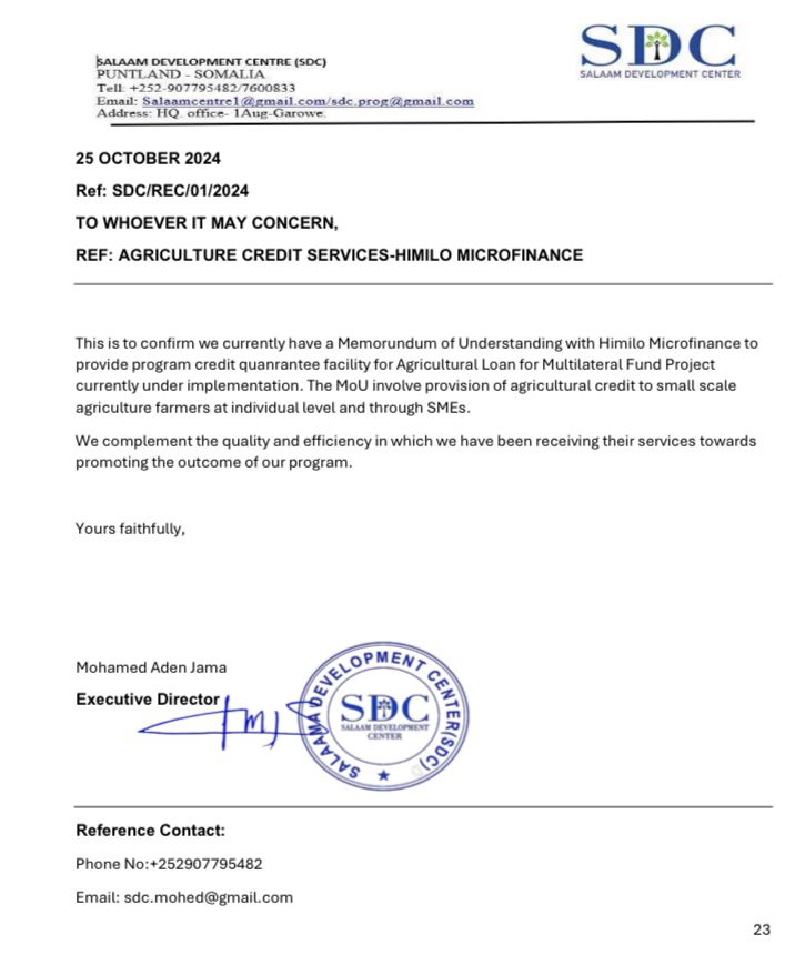 Institutional Recommendation ARDS Somalia