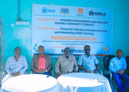 Himilo Microfinance, in Collaboration with WFP, NRC, and Puntland’s Ministry of Fisheries and Marine Resources (MoFMR), Launches Financial Literacy and Skills Training for Bender-Beyla Fishing Cooperatives